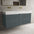 Scanalato Four Drawer Vanity Unit With Beyondstone BLOC Double Basin Anthracite - 1400mm
