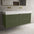 Scanalato Four Drawer Vanity Unit With Beyondstone BLOC Double Basin - Seaweed 1400mm