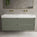 Scanalato Four Drawer Vanity Unit With Beyondstone BLOC Double Basin - Pistachio 1400mm