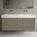 Scanalato Four Drawer Vanity Unit With Beyondstone BLOC Double Basin - Soft Taupe 1400mm
