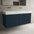 Scanalato Four Drawer Vanity Unit With Beyondstone BLOC Double Basin - Midnight Blue 1400mm