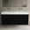 Scanalato Four Drawer Vanity Unit With Beyondstone BLOC Double Basin - Pure Black 1400mm
