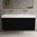Scanalato Four Drawer Vanity Unit With Beyondstone BLOC Double Basin - Pure Black 1400mm