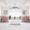 Scanalato Double Drawer Countertop Vanity Unit - Dusky Pink 600mm image