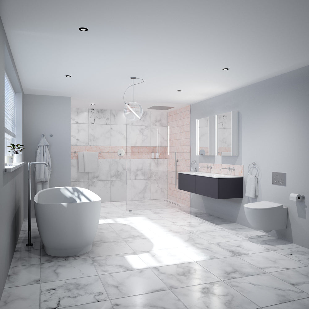 Raffinata Two Drawer Vanity Unit With Beyondstone Double Basin - Matt Graphite 1400mm