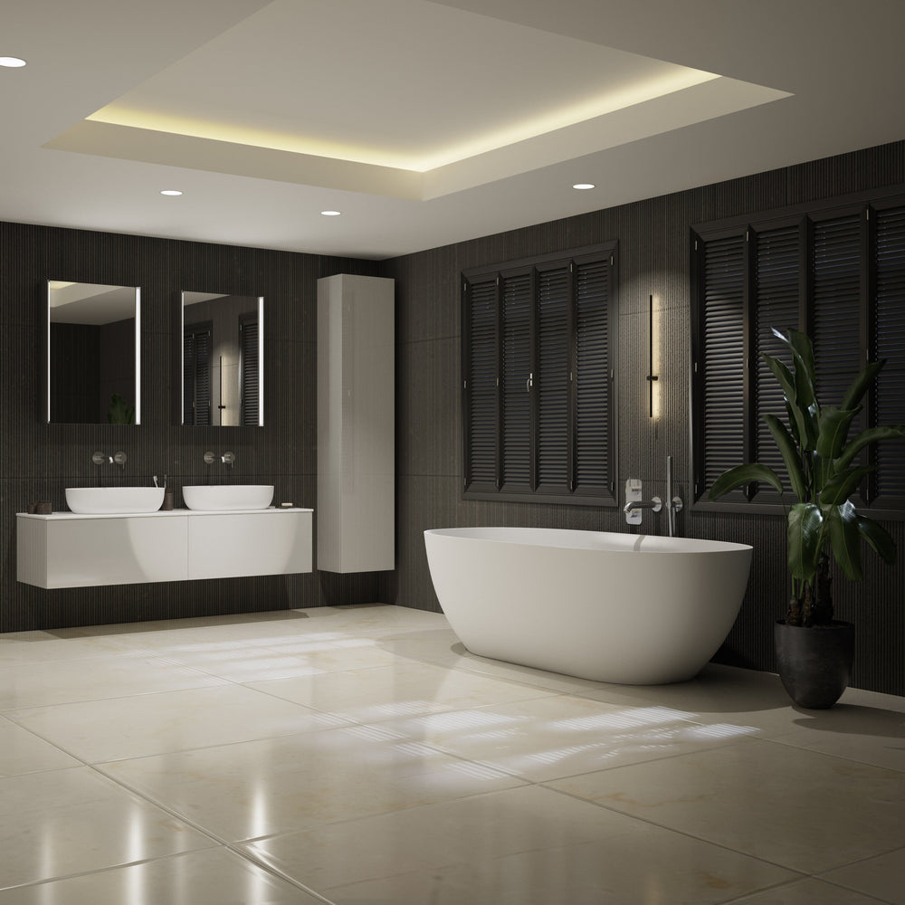 Asti Solid Surface Countertop Oval Basin 580mm