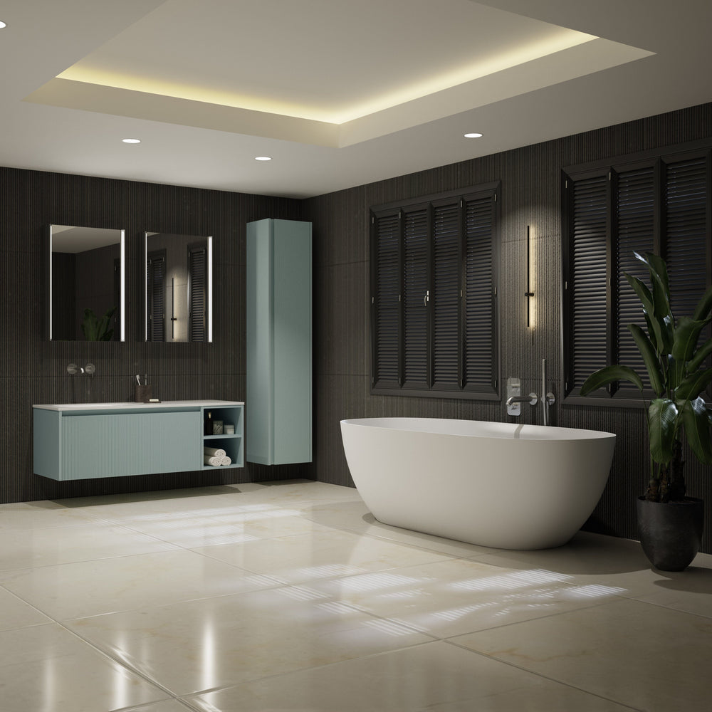 Scanalato Tall Wall Cabinet - Peppermint 350mm x 1650mm