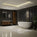 Scanalato Single Drawer Vanity Unit With Open Storage Space And Left hand Beyondstone Basin - Walnut 1200mm