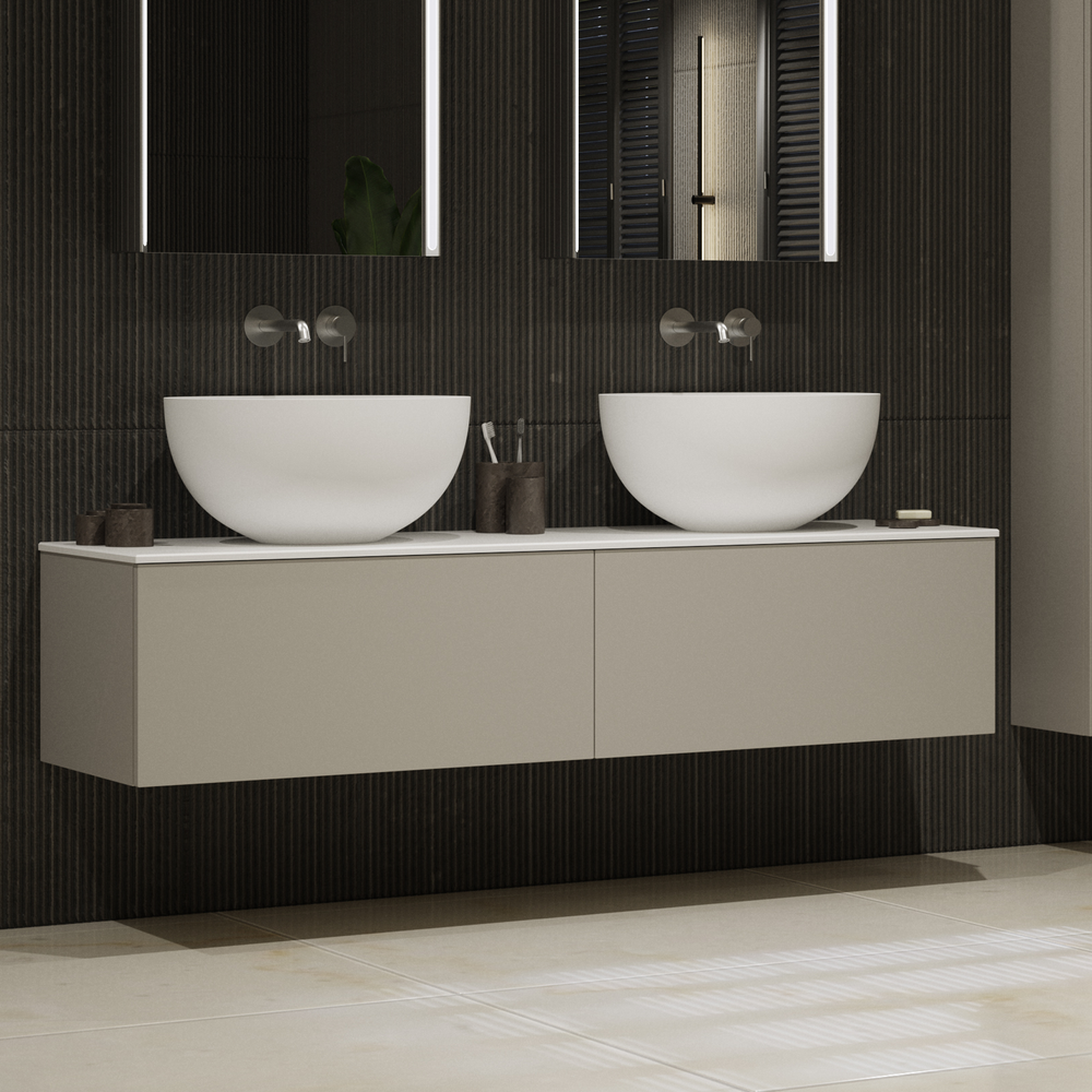 Brushed Steel Wall Mounted Mixer Basin Tap