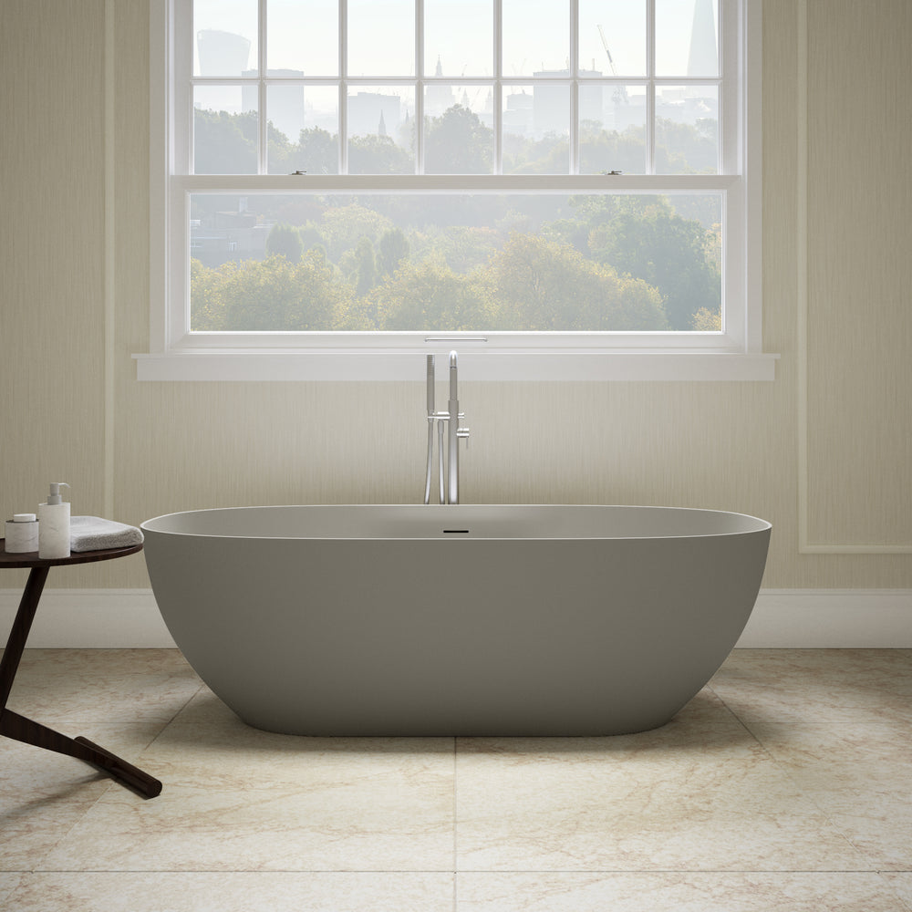 Como Freestanding Stone Bath - Grey 1600mm