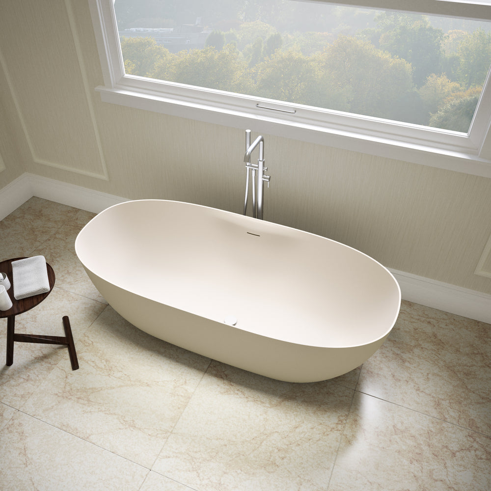 Como Freestanding Stone Bath - Cream 1600mm
