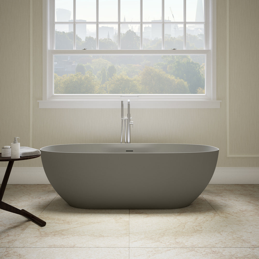 Como Freestanding Stone Bath - Grey 1700mm