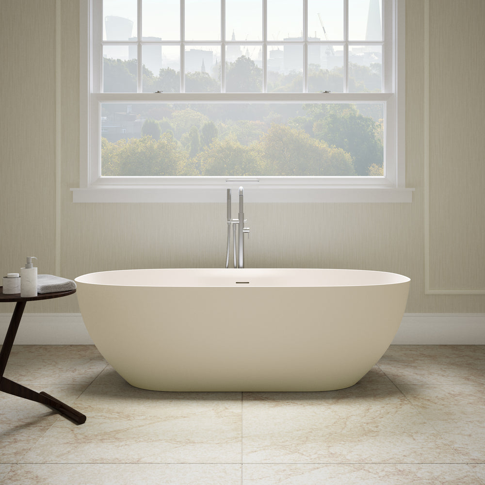 Como Freestanding Stone Bath - Cream 1700mm