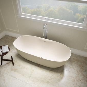 Como Freestanding Stone Bath - Cream 1700mm