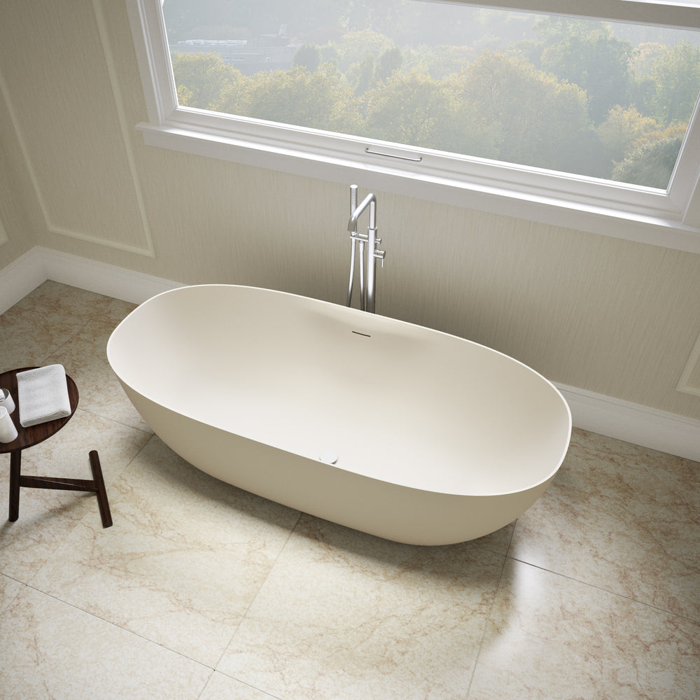 Como Freestanding Stone Bath - Cream 1700mm