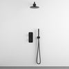 Two Way Thermostatic Shower Set With Handheld Shower And Wall Mounted Shower Head - Matt Black