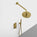 Two Way Thermostatic Shower Set With Handheld Shower And Wall Mounted Shower Head - Brushed Brass