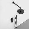 Two Way Thermostatic Shower Set With Handheld Shower And Wall Mounted Shower Head - Matt Black