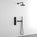 Three Way Thermostatic Shower Set With Handheld Shower, Bath Spout And Wall Mounted Shower Head - Matt Black