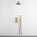 Two Way Thermostatic Shower Set With Handheld Shower And Wall Mounted Shower Head - Brushed Brass