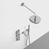 Three Way Thermostatic Shower Set With Handheld Shower, Bath Spout And Wall Mounted Shower Head - Chrome