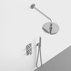 Two Way Thermostatic Shower Set With Handheld Shower And Wall Mounted Shower Head - Chrome