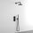 Two Way Thermostatic Shower Set With Handheld Shower And Wall Mounted Shower Head - Matt Black