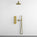 Three Way Thermostatic Shower Set With Handheld Shower, Bath Spout And Wall Mounted Shower Head - Brushed Brass