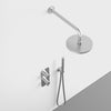 Two Way Thermostatic Shower Set With Handheld Shower And Wall Mounted Shower Head - Brushed Steel