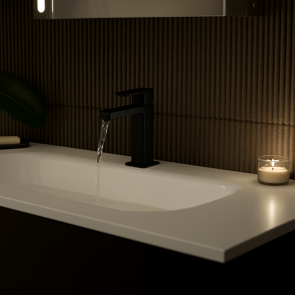 Profili Mini Basin Mixer Tap - Matt Black