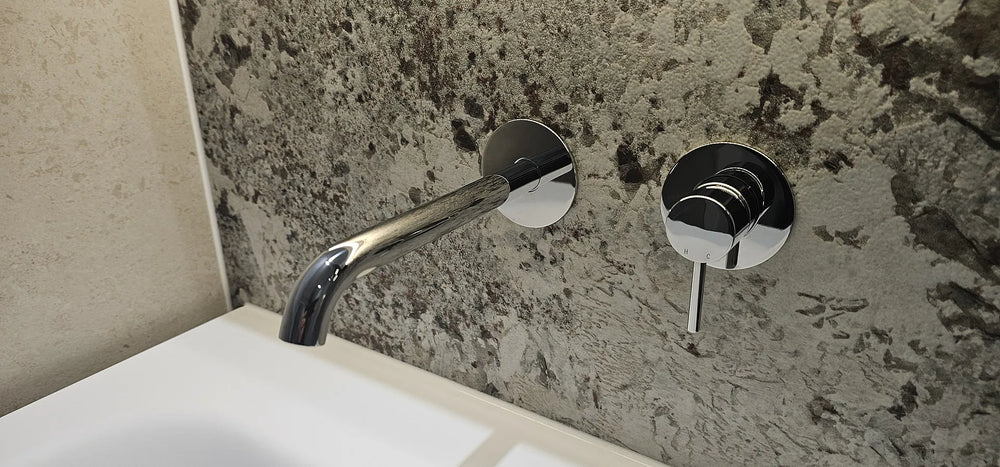 Chrome Wall Mounted Mixer Basin Tap