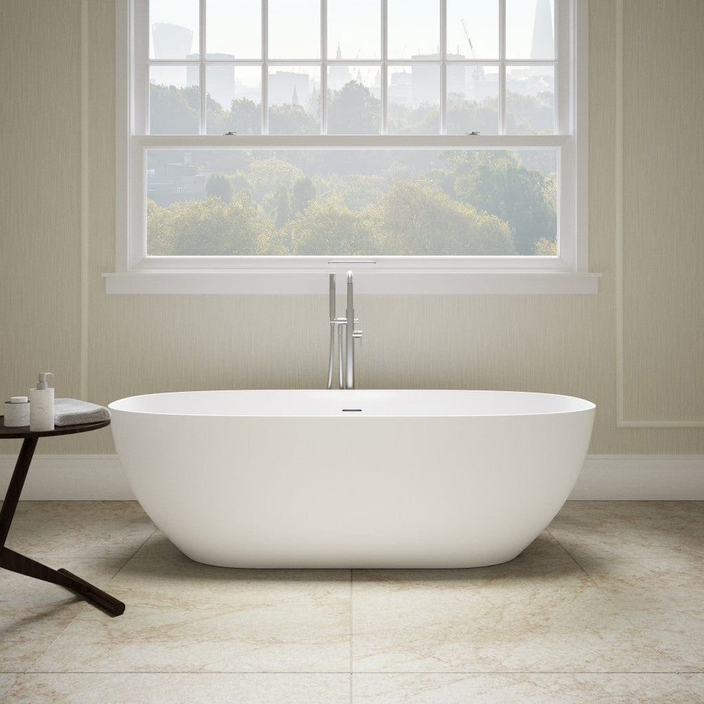 Como Freestanding Stone Bath - Matt White 1700mm