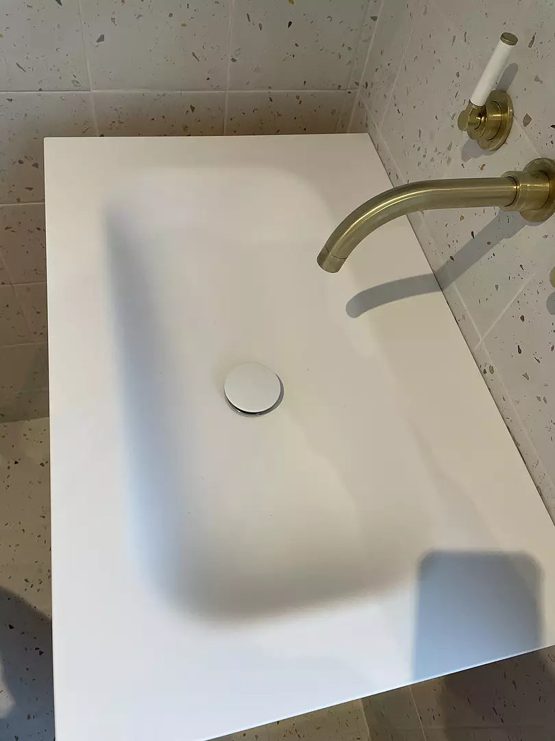 Disegno Click Clack Freeflow Basin Waste - Matt White