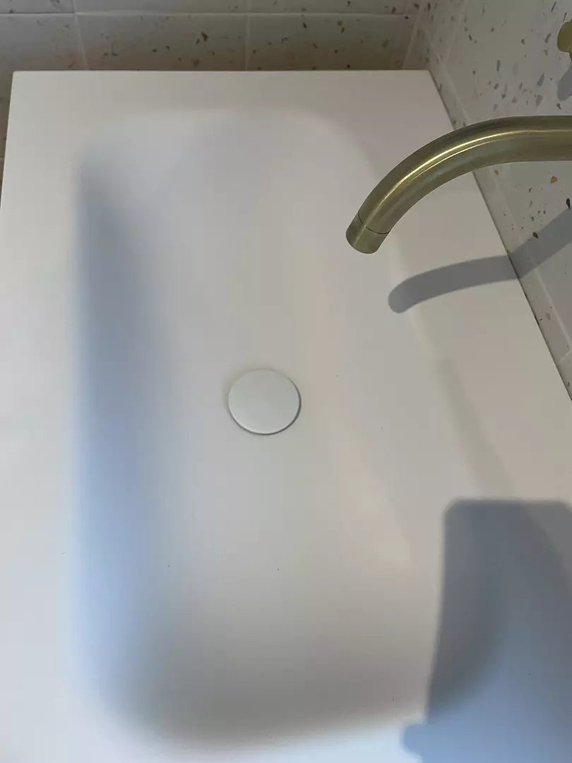 Disegno Click Clack Freeflow Basin Waste - Matt White