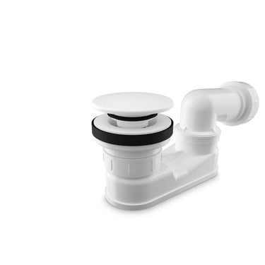 Bath Waste For Freestanding Baths With Overflow - Matt White