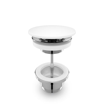 Disegno Click Clack Freeflow Basin Waste - Matt White