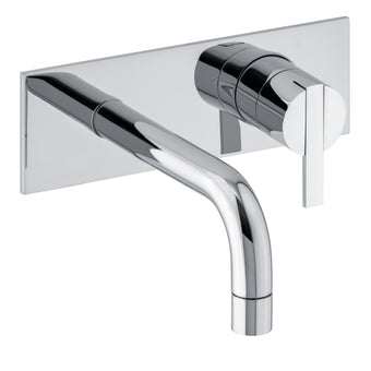 Entro Round Wall Mounted Mixer Basin Tap - Chrome