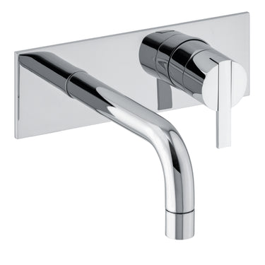 Entro Round Wall Mounted Mixer Basin Tap - Chrome