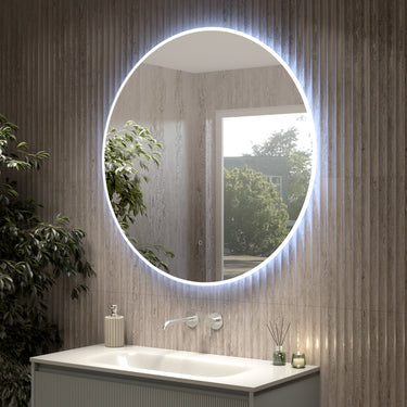 Inzolia Round Steam Free Mirror with LED Edge - 1000mm