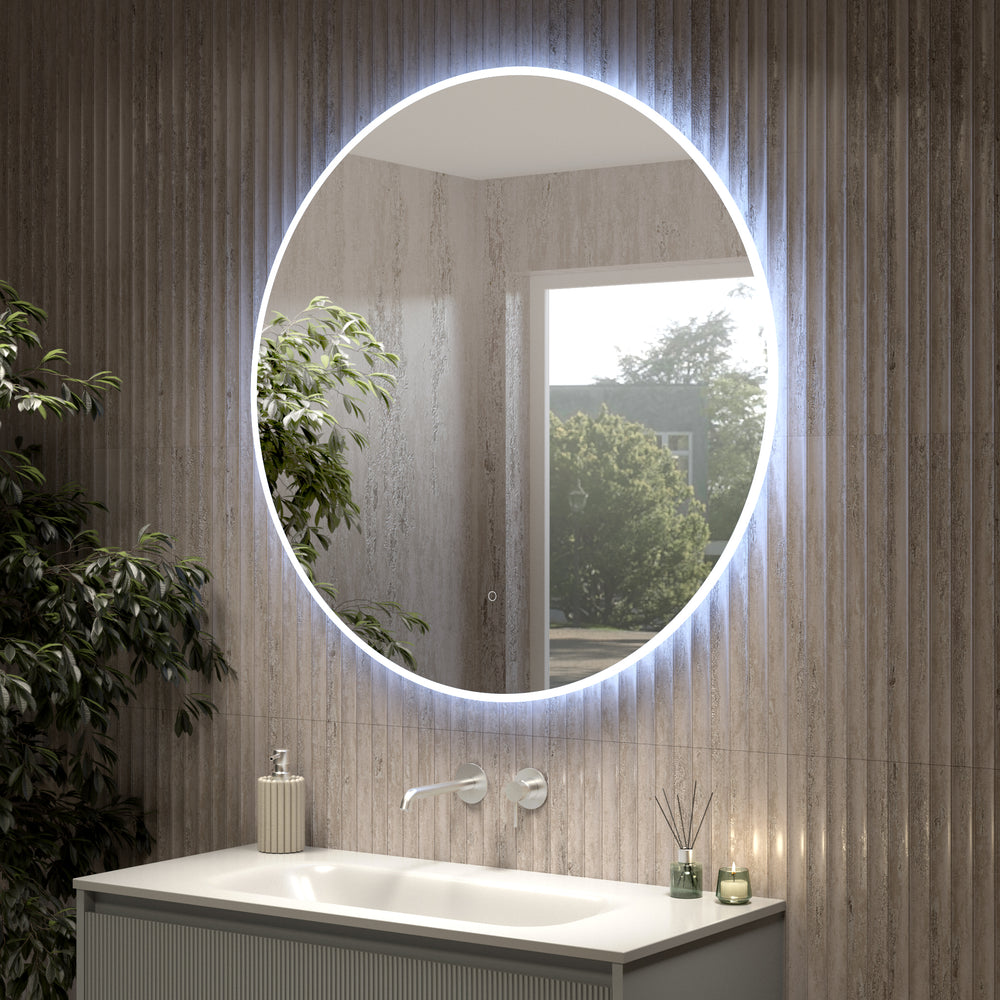 Inzolia Round Steam Free Mirror with LED Edge - 1000mm