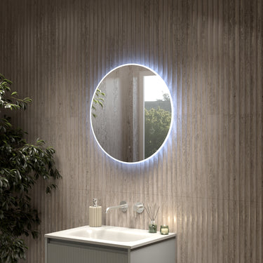 Inzolia Round Mirror with LED Edge - 600mm