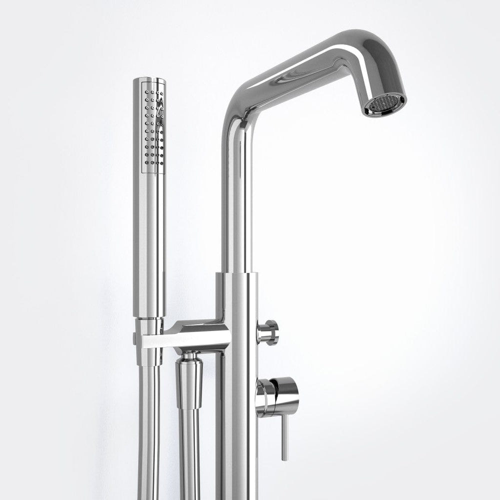 Freestanding Thermostatic Bath Shower Mixer Tap - Chrome