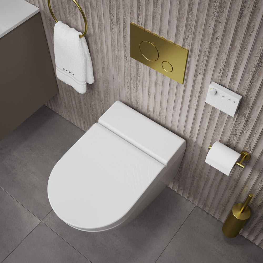 GSI Kube X Smart Toilet Swirlflush With Soft Close Seat - Wall Hung 59cm