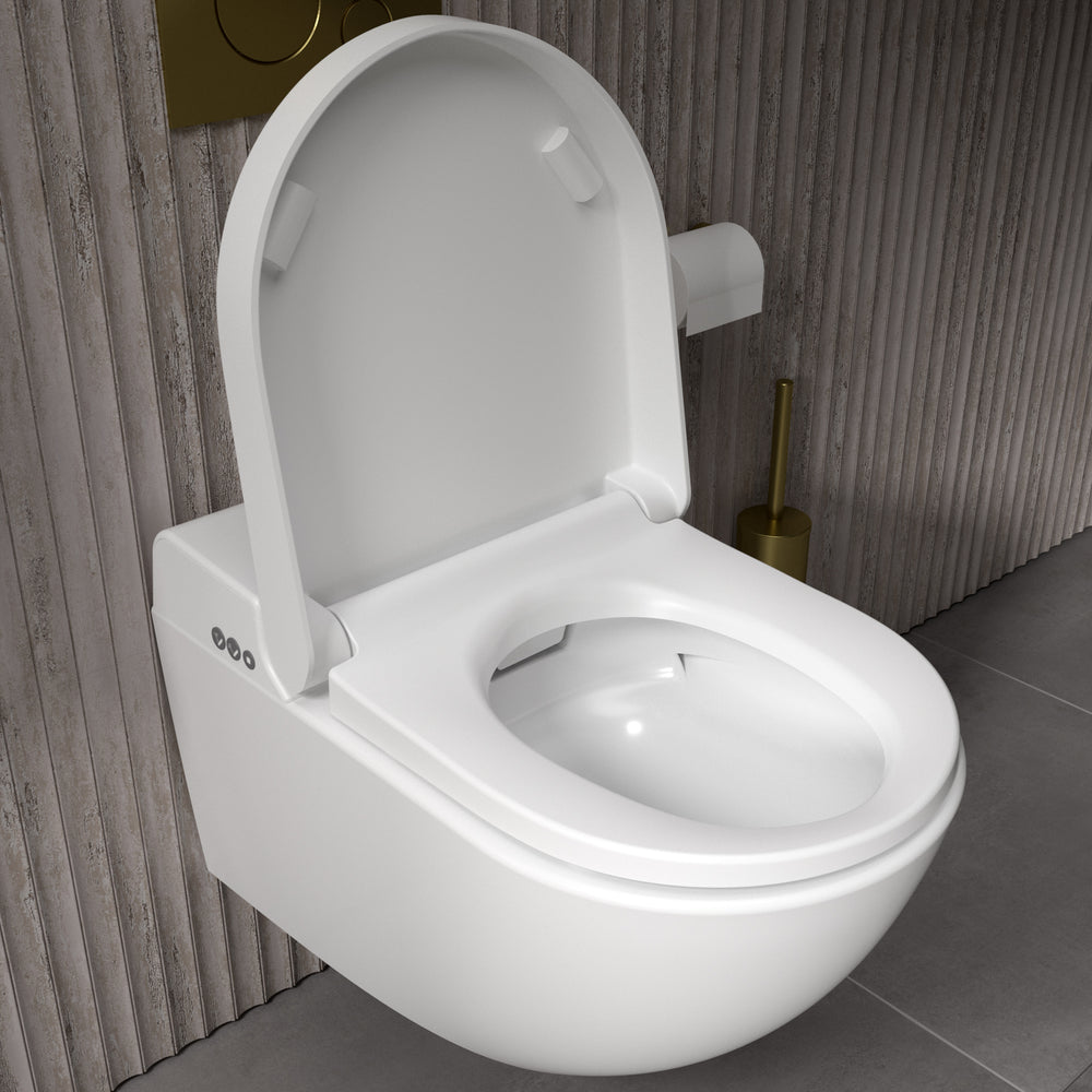 GSI Kube X Smart Toilet Swirlflush With Soft Close Seat - Wall Hung 59cm