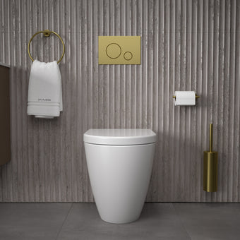 GSI Pura Back to Wall Swirlflush Pan and Wrapover Soft Close Seat - 50cm