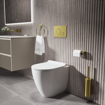 GSI Pura Back to Wall Swirlflush Pan and Slimline Soft Close Seat - 50cm