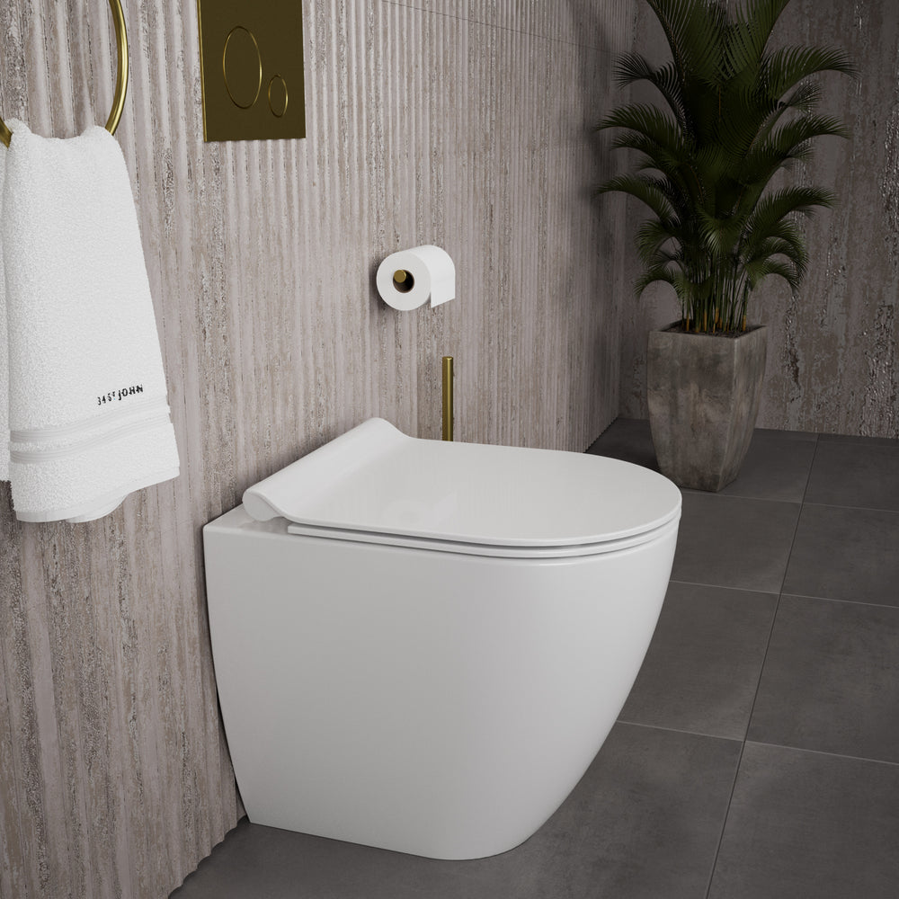 GSI Pura Back to Wall Swirlflush Pan and Slimline Soft Close Seat - 50cm