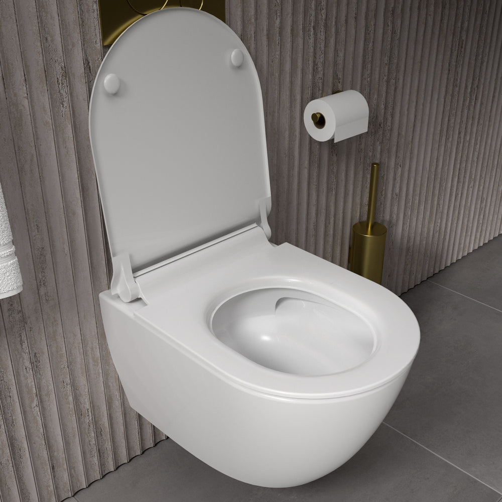 GSI Pura Back to Wall Swirlflush Pan and Slimline Soft Close Seat - 50cm