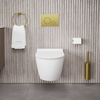 GSI Pura Short Projection Wall Hung Swirlflush Pan and Slimline Soft Close Seat - 46cm