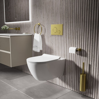 GSI Pura Wall Hung Swirlflush Pan and Slimline Soft Close Seat - 55cm